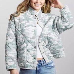 Z Supply Maya Women's Camo Camouflage Puffer Jacket Size Small